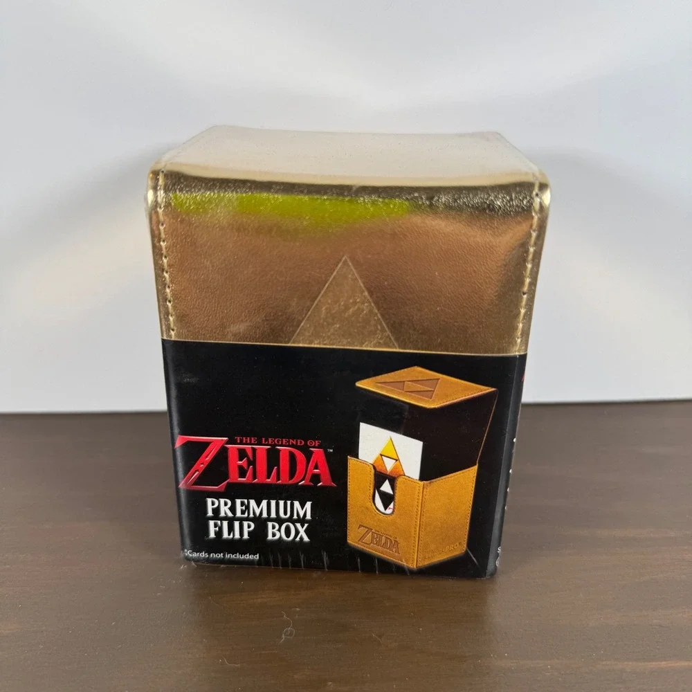 Ultra Pro The Legend of Zelda Gold Tri-Force Premium Flip Box Deck Rare Sealed